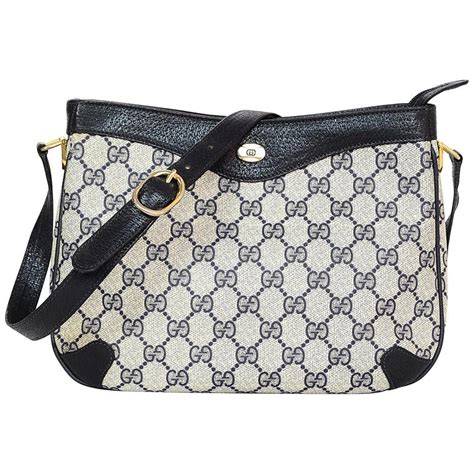 buy gucci oval shaped navy blue & gray purse|gucci shoulder bag.